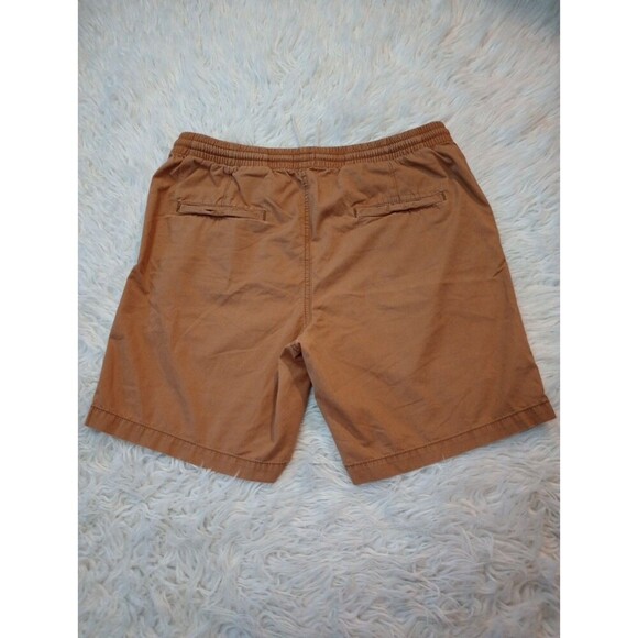 H&M Men Large Regular Fit Mid Length Pull On Drawstring Elastic Light Brown Shor - Picture 6 of 9